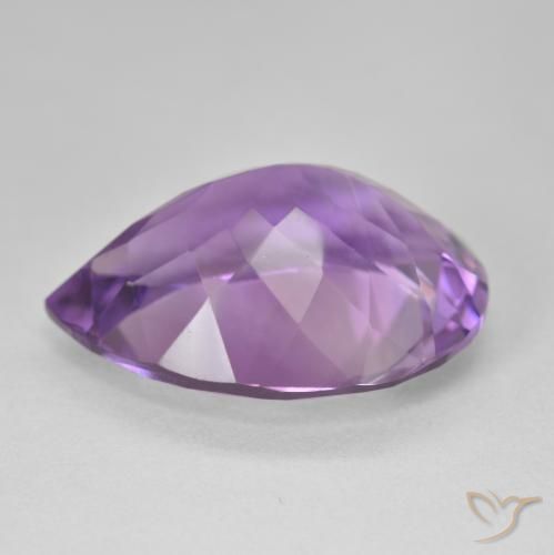 Amethyst Gemstone in 21.2 x 15.8 mm Size for Sale, Amethyst Stone in Medium Violet-Pink Color