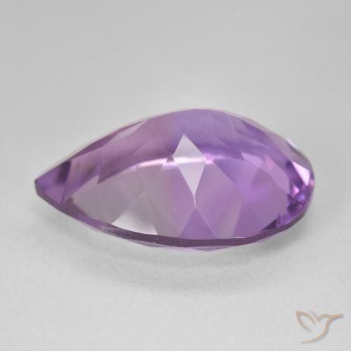 Amethyst Gemstone in 21.2 x 16.1 mm Size for Sale, Amethyst Stone in Medium Light Purplish-Violet Color