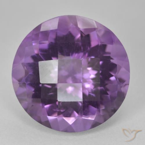 19.76ct Natural Medium Violet Amethyst, Round, VVS-VS