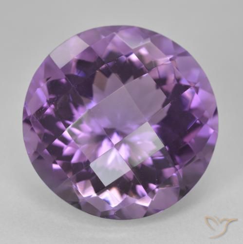 19.88ct Natural Medium Violet Amethyst, Round, VVS-VS