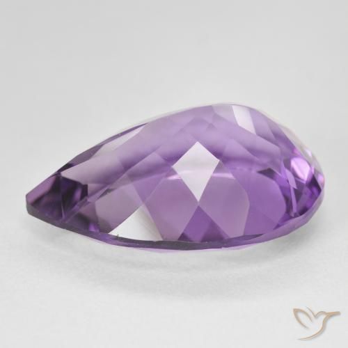 Amethyst Gemstone in 21.3 x 16 mm Size for Sale, Amethyst Stone in Medium Light Purplish-Violet Color