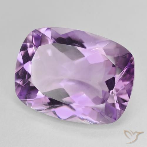 15.85 ct Violet Amethyst Stone, Natural Amethyst in Cushion-Cut Shape for Sale