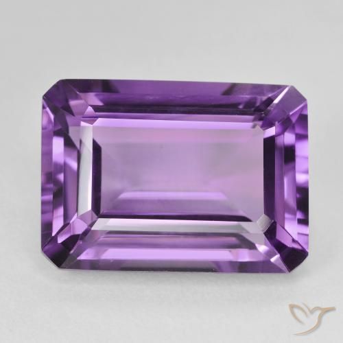 15.55ct Natural Purplish Violet Amethyst, Emerald Cut, VVS-VS