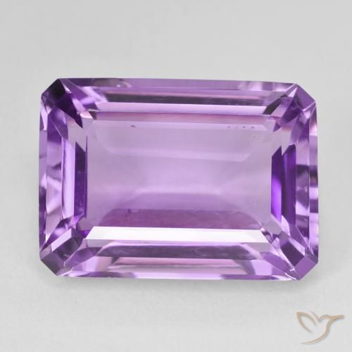 15.67ct Natural Purplish Violet Amethyst, Emerald Cut, VS