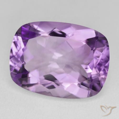 17.06 ct Violet Amethyst Stone, Natural Amethyst in Cushion-Cut Shape for Sale