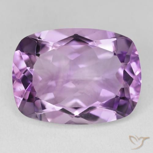 16.83ct Natural Light-Medium Violet Amethyst, Cushion, VVS-VS