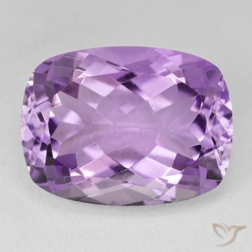 19.50ct Natural Light-Medium Violet Amethyst, Cushion, VVS-VS