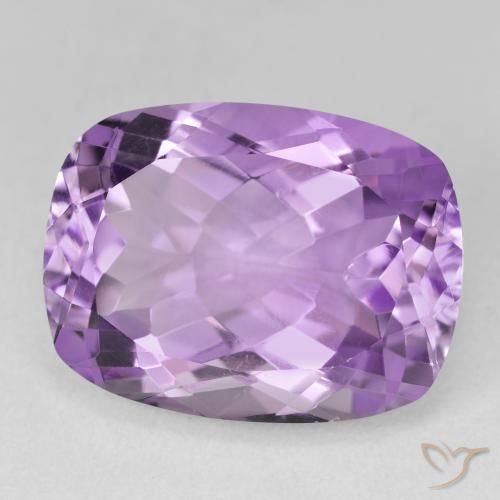 19.50 ct Violet Amethyst Stone, Natural Amethyst in Cushion-Cut Shape for Sale