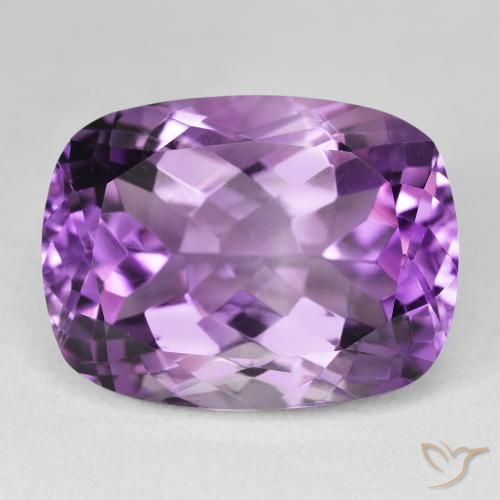 20.45ct Natural Light-Medium Violet Amethyst, Cushion, VVS-VS
