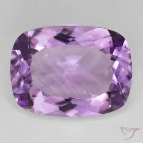 16.89ct Natural Light-Medium Violet Amethyst, Cushion, VVS-VS