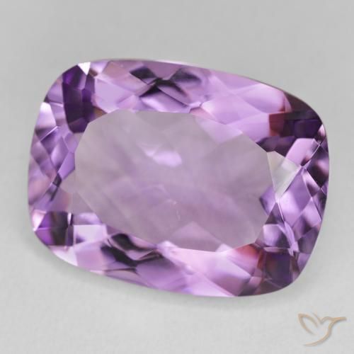 16.89 ct Violet Amethyst Stone, Natural Amethyst in Cushion-Cut Shape for Sale