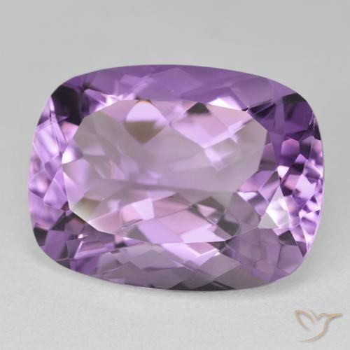 19.00 ct Violet Amethyst Stone, Natural Amethyst in Cushion-Cut Shape for Sale