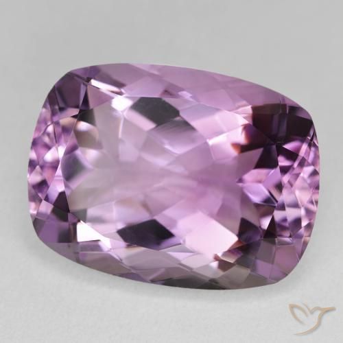 19.11 ct Violet Amethyst Stone, Natural Amethyst in Cushion-Cut Shape for Sale