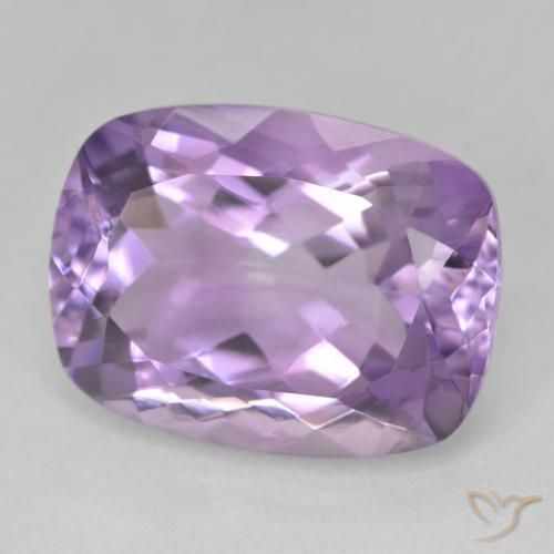19.32 ct Violet Amethyst Stone, Natural Amethyst in Cushion-Cut Shape for Sale