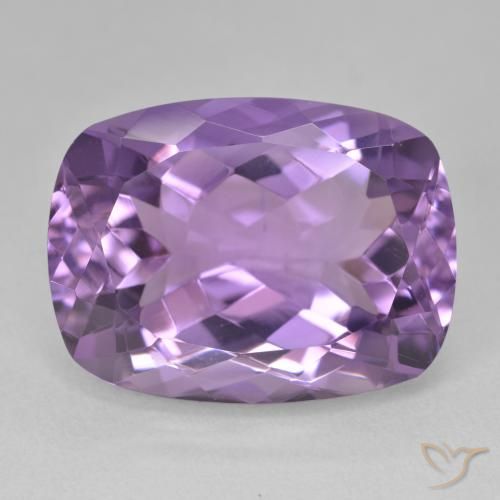 19.34ct Natural Medium Violet Amethyst, Cushion, VVS