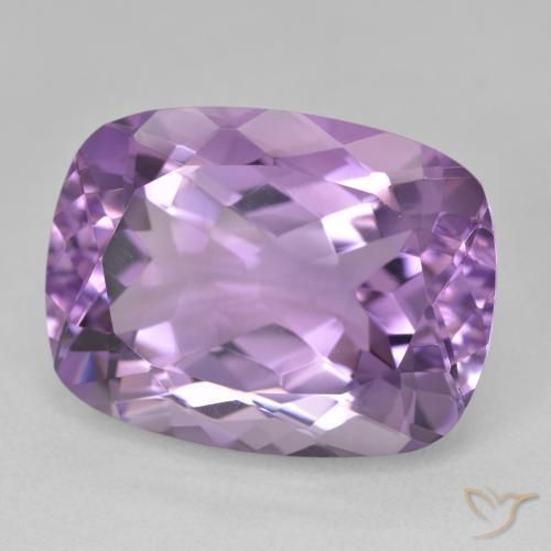 19.35 ct Violet Amethyst Stone, Natural Amethyst in Cushion-Cut Shape for Sale