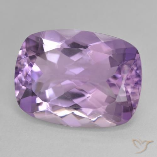 18.93 ct Violet Amethyst Stone, Natural Amethyst in Cushion-Cut Shape for Sale