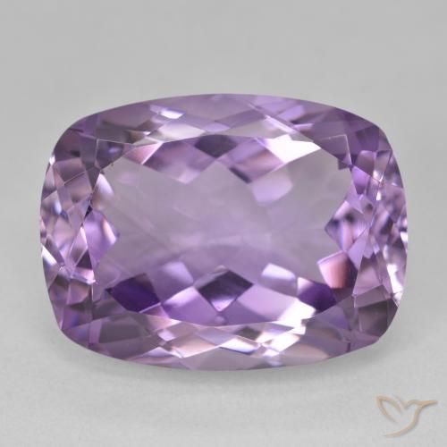 20.06ct Natural Medium Violet Amethyst, Cushion, VVS