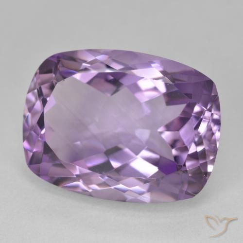 20.06 ct Violet Amethyst Stone, Natural Amethyst in Cushion-Cut Shape for Sale