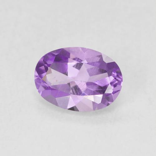 0.63 ct Violet Amethyst Stone, Natural Amethyst in Oval Facet Shape for Sale