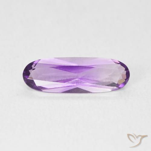 1.10ct Natural Medium Pinkish Violet Amethyst, Oval, VVS-VS