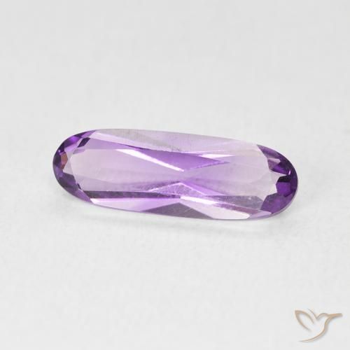 1.10 ct Violet Amethyst Stone, Natural Amethyst in Oval Facet Shape for Sale