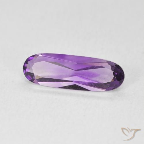 1.16 ct Violet Amethyst Stone, Natural Amethyst in Oval Facet Shape for Sale
