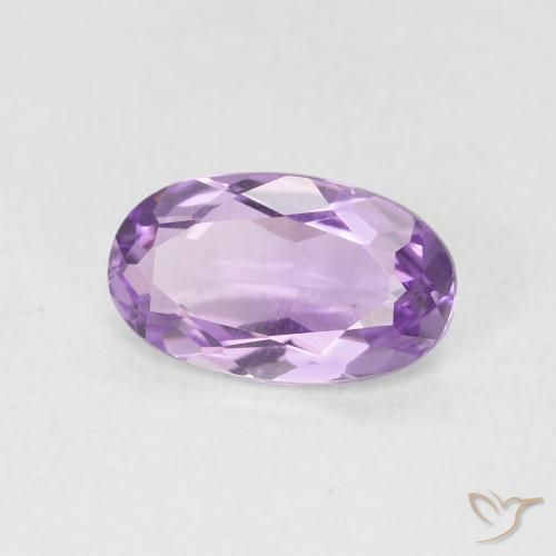 1.40 ct Violet Amethyst Stone, Natural Amethyst in Oval Facet Shape for Sale