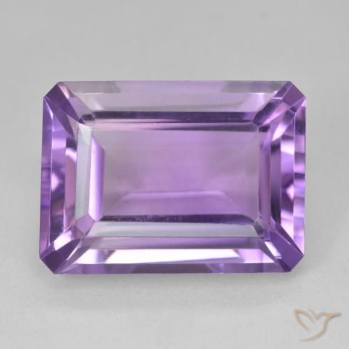 15.44ct Natural Deep Purplish Violet Amethyst, Emerald Cut, VVS