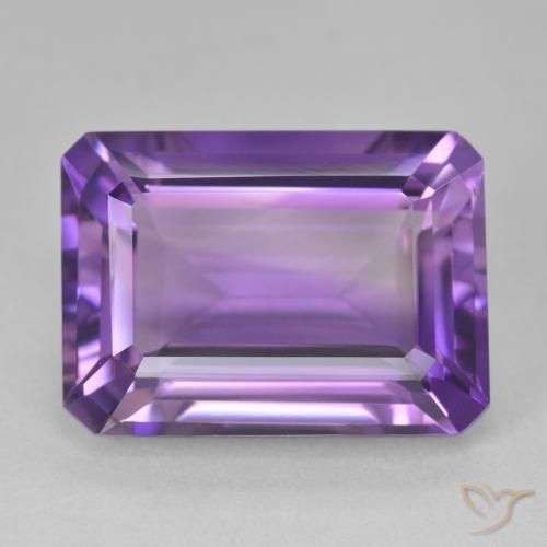 15.96ct Natural Medium Violet Amethyst, Emerald Cut, VVS