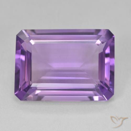 13.17ct Natural Purplish Violet Amethyst, Emerald Cut, VVS