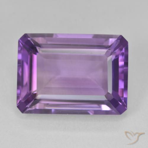 14.30ct Natural Vivid Violet Amethyst, Emerald Cut, VVS