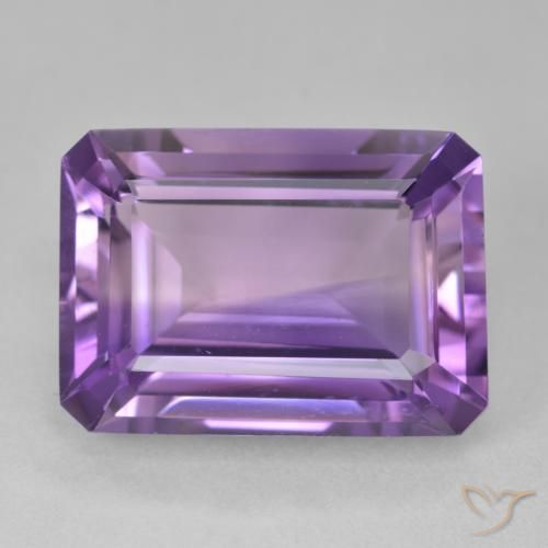 15.56ct Natural Vivid Violet Amethyst, Emerald Cut, VVS