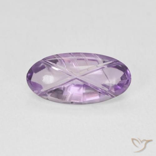 1.86ct Natural Medium Pink Violet Amethyst, Oval, Transparent