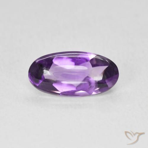 1.27ct Natural Medium Violet Amethyst, Oval, Transparent