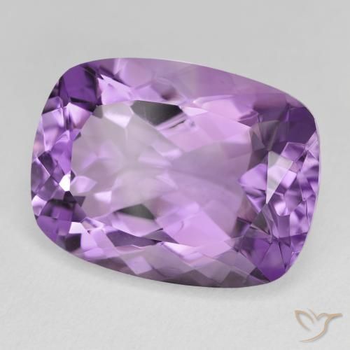 18.30 ct Violet Amethyst Stone, Natural Amethyst in Cushion-Cut Shape for Sale