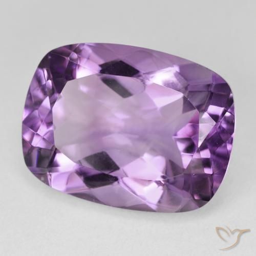 17.69 ct Violet Amethyst Stone, Natural Amethyst in Cushion-Cut Shape for Sale