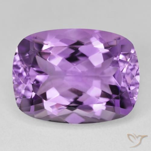 19.24ct Natural Light-Medium Violet Amethyst, Cushion, VVS-VS