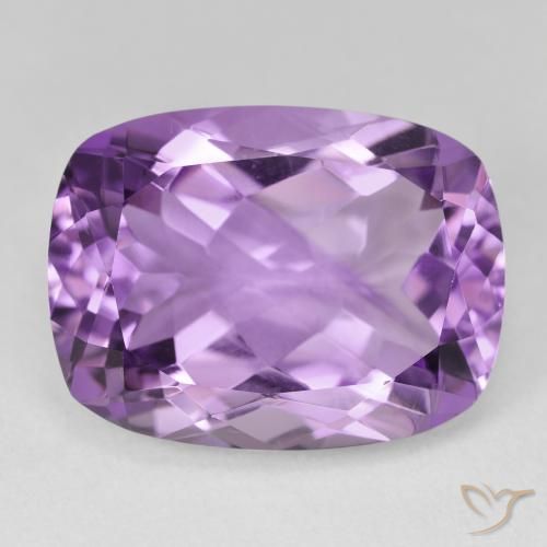 18.37ct Natural Light-Medium Violet Amethyst, Cushion, VVS-VS