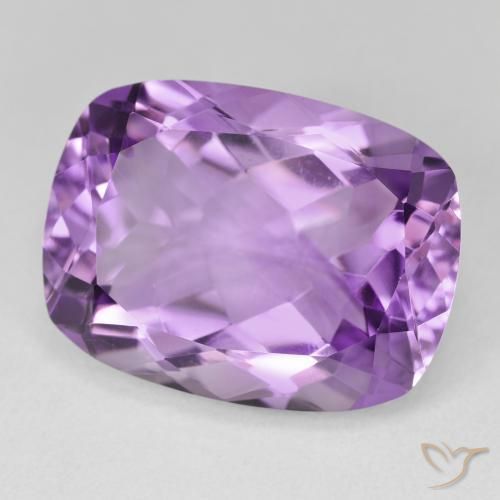 18.37 ct Violet Amethyst Stone, Natural Amethyst in Cushion-Cut Shape for Sale