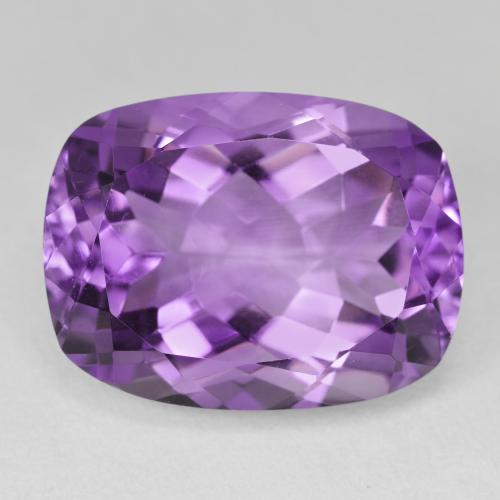 19.50ct Natural Medium Violet Amethyst, Cushion, VVS-VS