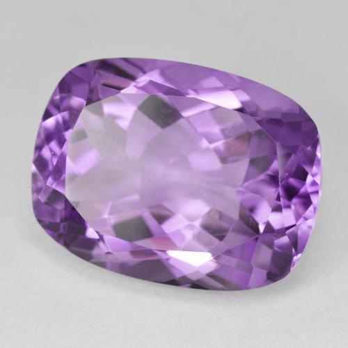 19.50 ct Violet Amethyst Stone, Natural Amethyst in Cushion-Cut Shape for Sale