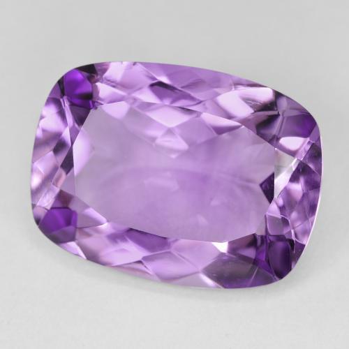 15.62 ct Violet Amethyst Stone, Natural Amethyst in Cushion-Cut Shape for Sale