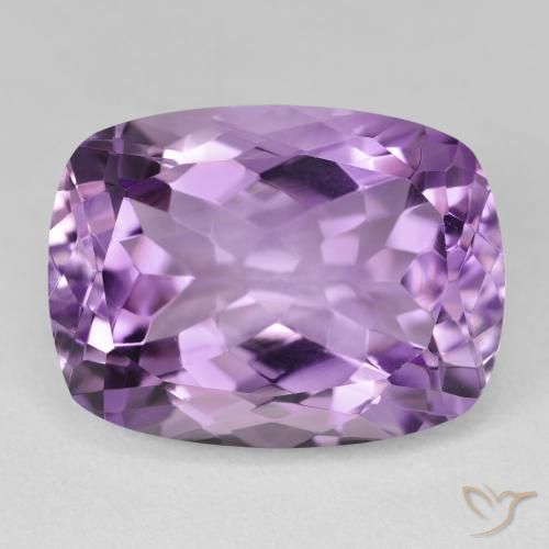 19.44ct Natural Light-Medium Violet Amethyst, Cushion, VVS-VS