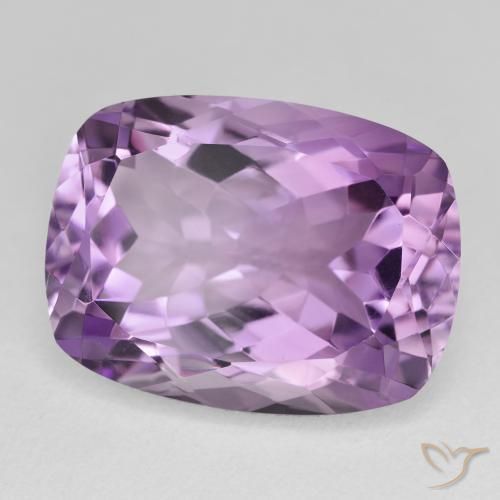 19.44 ct Violet Amethyst Stone, Natural Amethyst in Cushion-Cut Shape for Sale