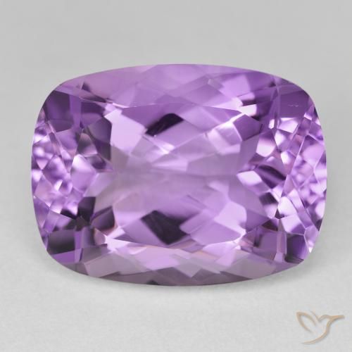 20.06ct Natural Light-Medium Violet Amethyst, Cushion, VVS-VS
