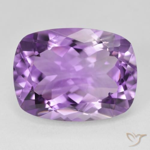 18.69ct Natural Medium Pinkish Violet Amethyst, Cushion, VVS