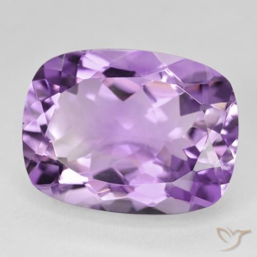 18.76 ct Violet Amethyst Stone, Natural Amethyst in Cushion-Cut Shape for Sale