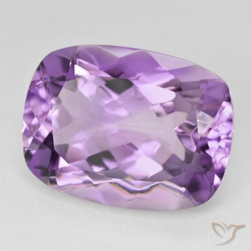 19.13 ct Violet Amethyst Stone, Natural Amethyst in Cushion-Cut Shape for Sale