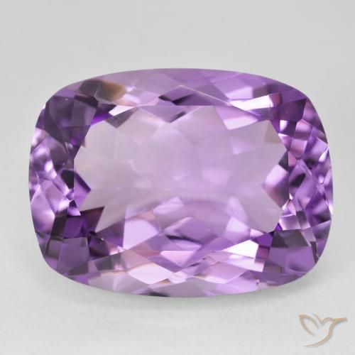19.70ct Natural Deep Pinkish Violet Amethyst, Cushion, VVS